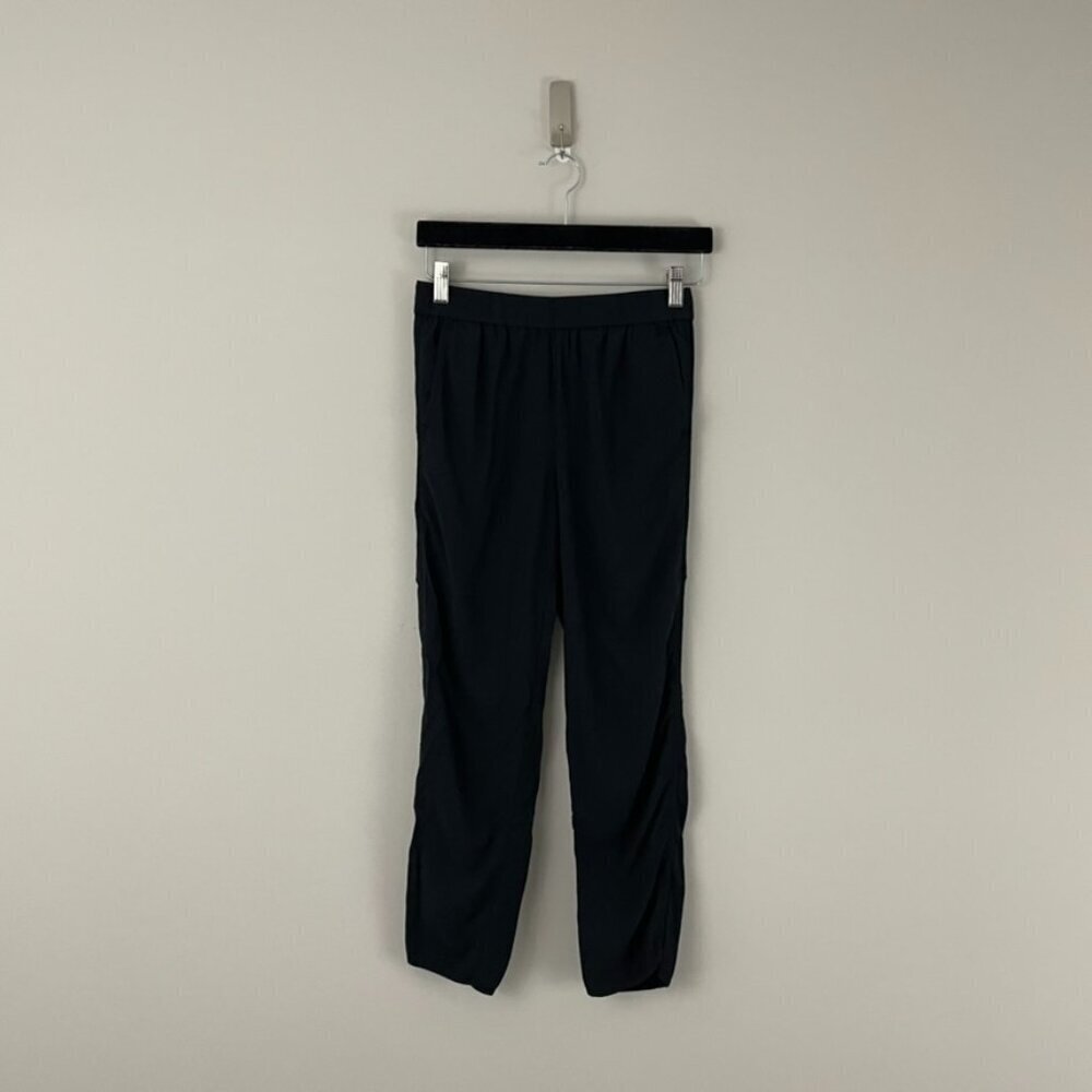 Madewell Black Dolphin Hem Track Pull On Trousers Size XXS